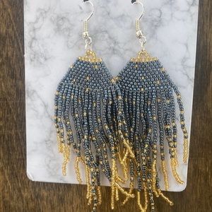 - Gorgeous bead fringe earrings